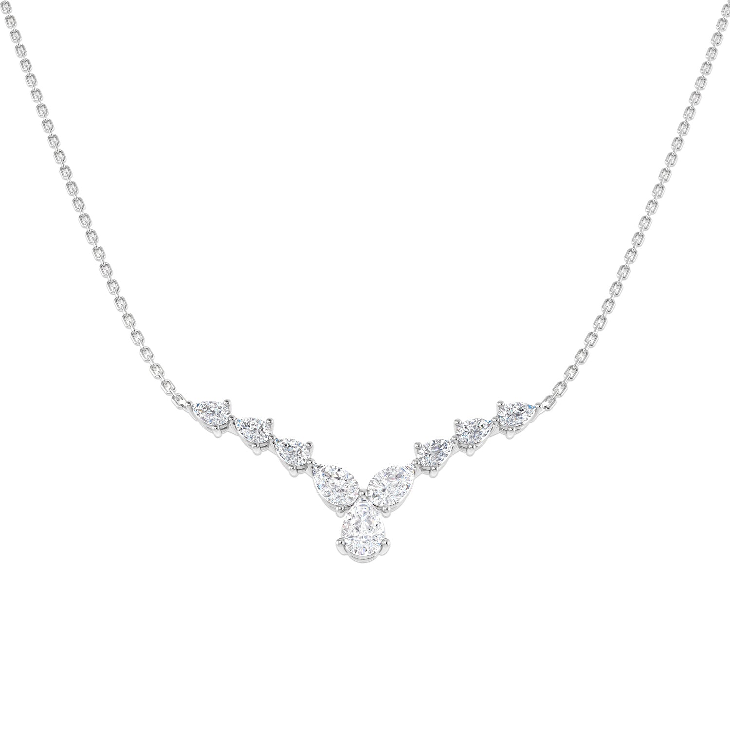 9ct White Gold 1.42ct Laboratory Grown CVD Necklace