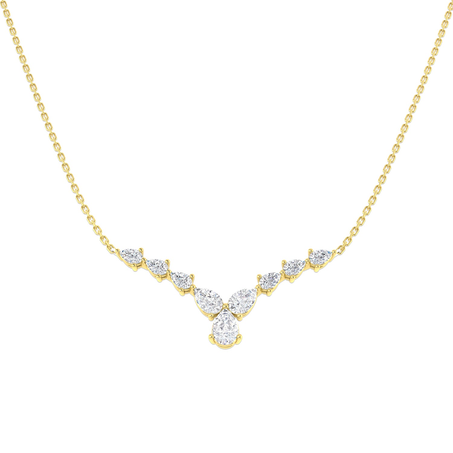 9ct Yellow Gold 1.42ct Laboratory Grown CVD Necklace