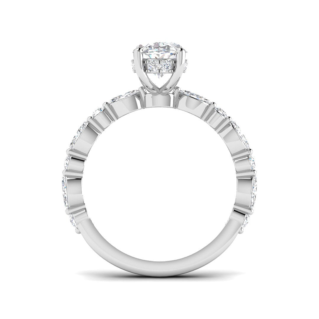 Platinum 2.23ct E VS2 Laboratory Grown CVD Ring
