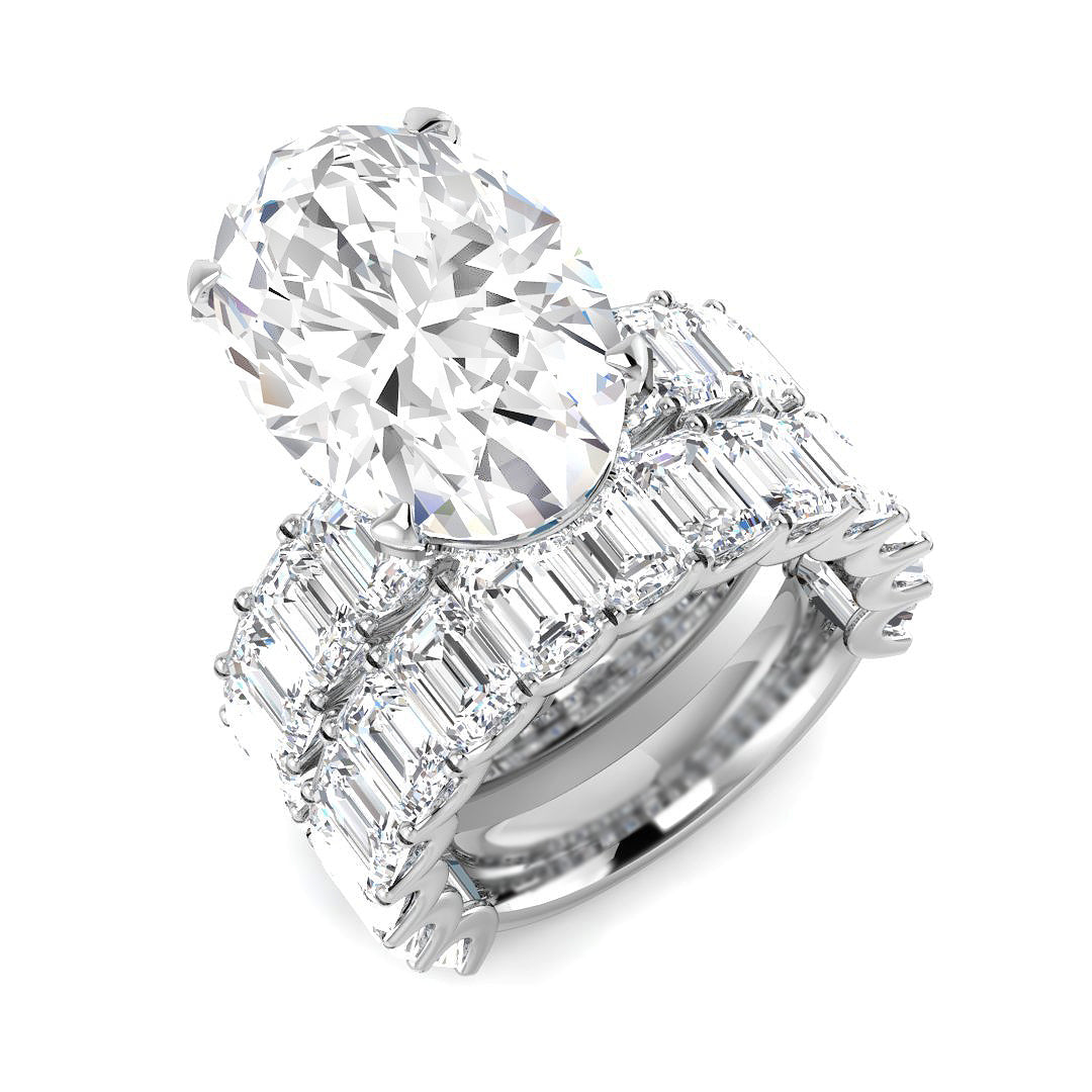 9ct White Gold 17.38ct E VS2 Laboratory Grown CVD Ring