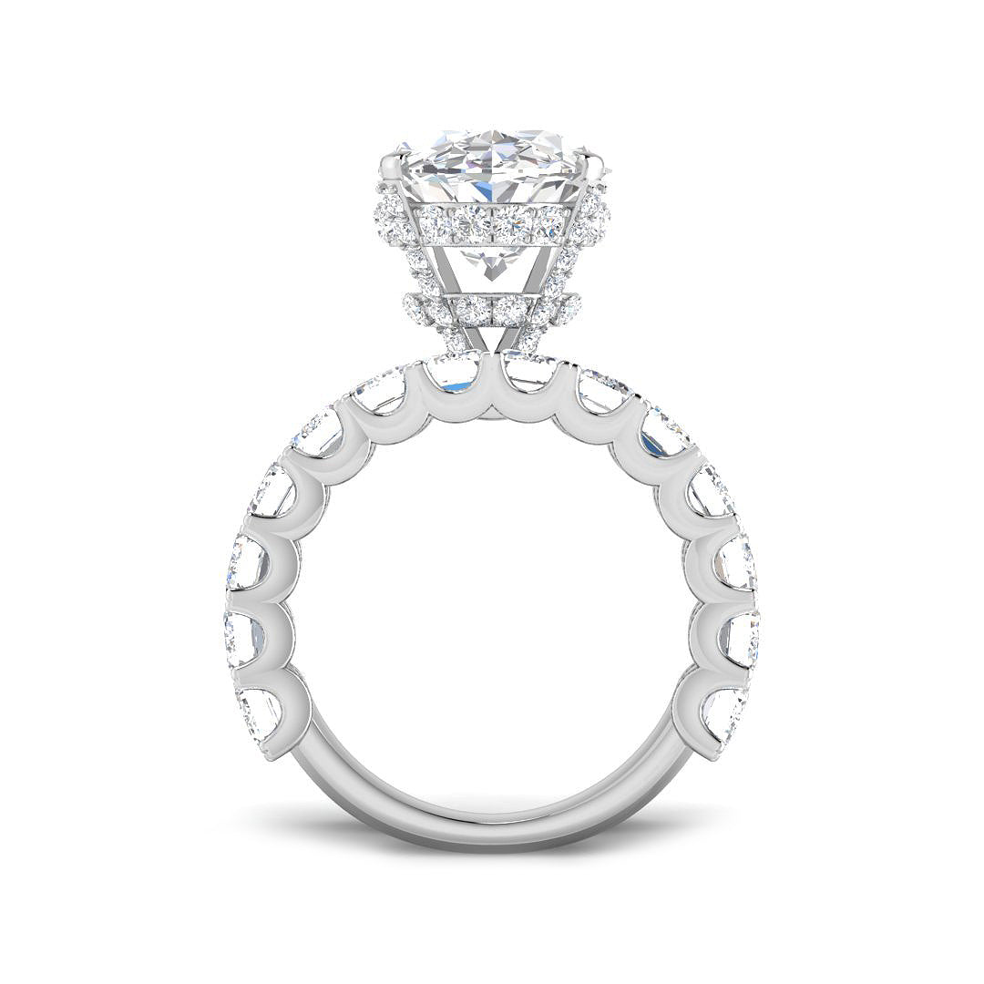 9ct White Gold 17.38ct E VS2 Laboratory Grown CVD Ring