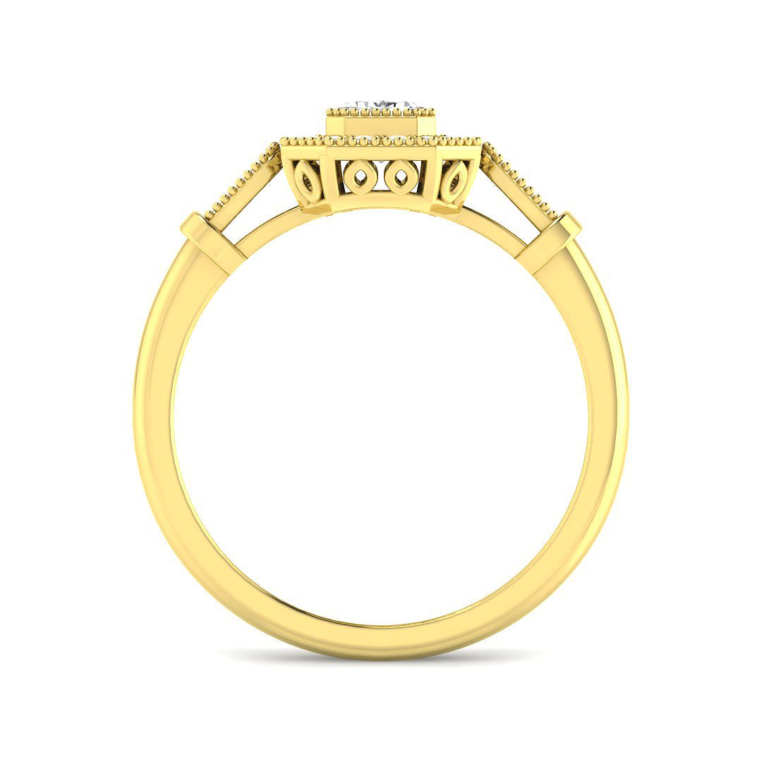9ct Yellow Gold 0.86ct Laboratory Grown CVD Ring