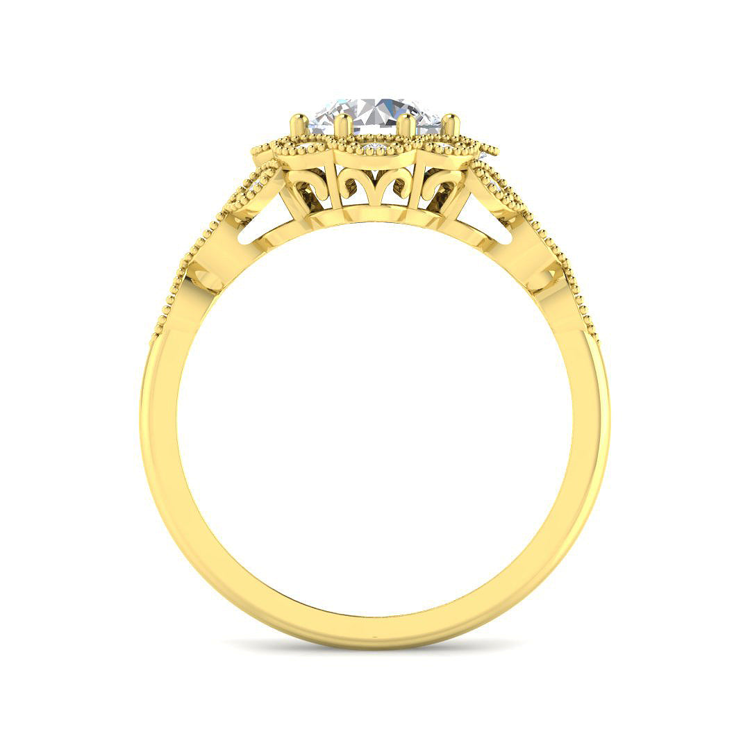 9ct Yellow Gold 1.17ct Laboratory Grown CVD Ring