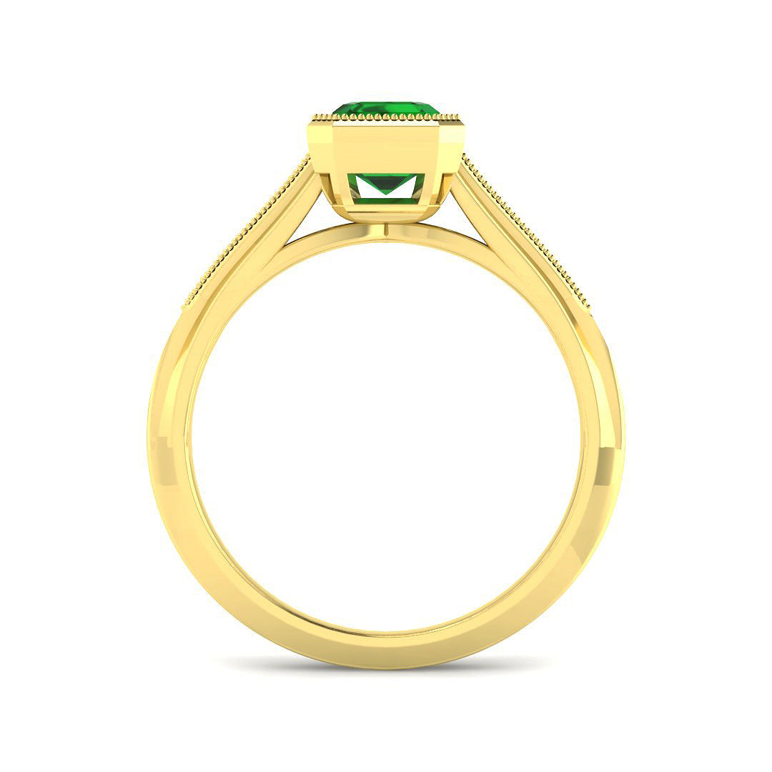 9ct Yellow Gold 1.31ct Emerald Ring