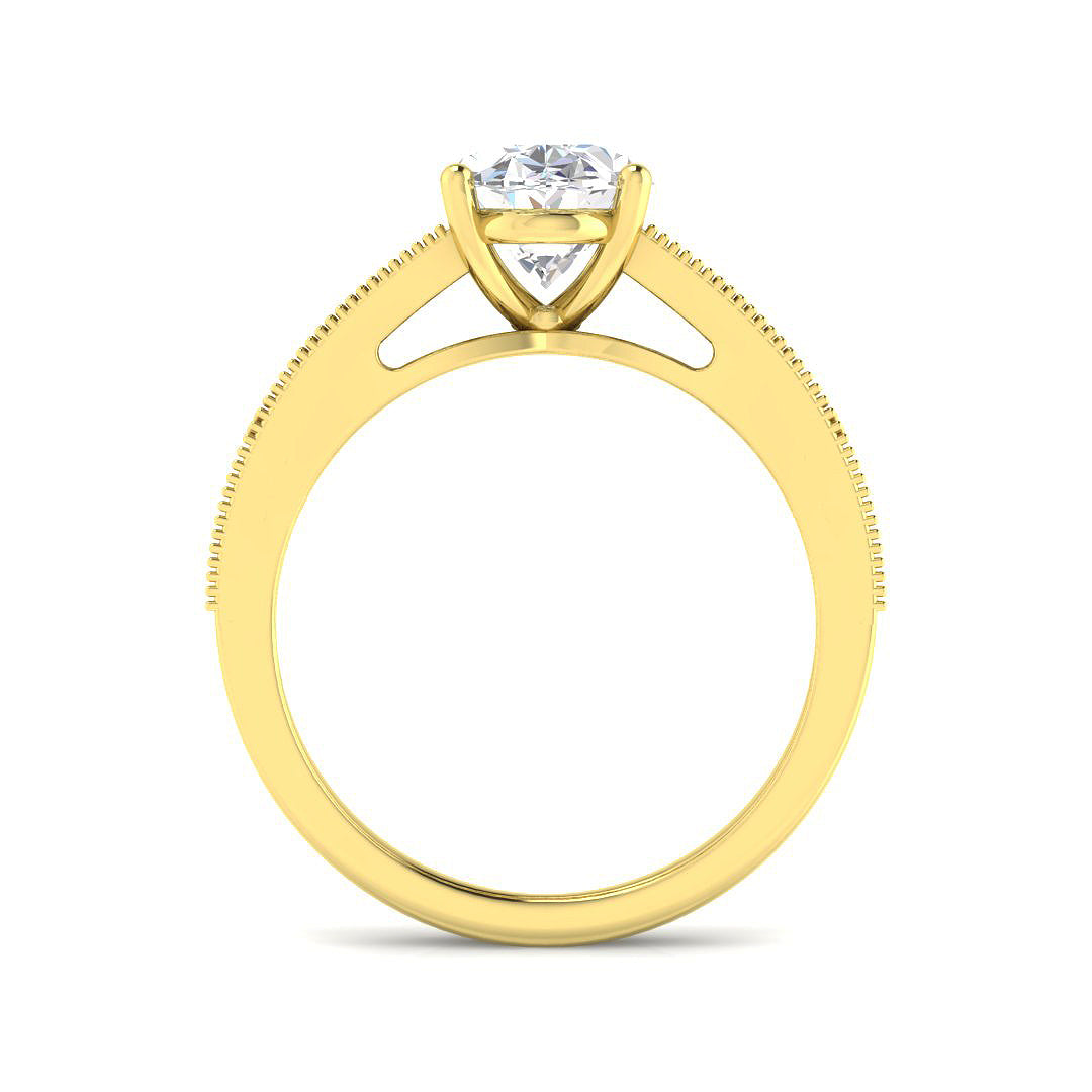 9ct Yellow Gold 2.61ct D VS2 Laboratory Grown CVD Ring