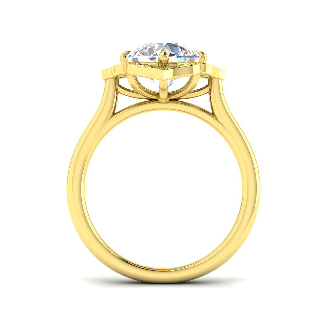 9ct Yellow Gold 2.17ct E VS2 Laboratory Grown CVD Ring