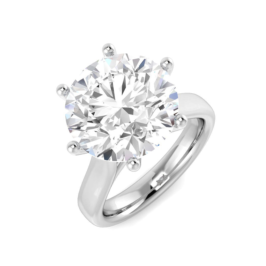 9ct White Gold 5.01ct E VS2 Laboratory Grown CVD Ring