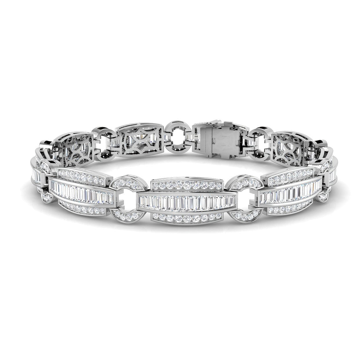 9ct White Gold 5.10ct G SI1 Laboratory Grown CVD Bracelet
