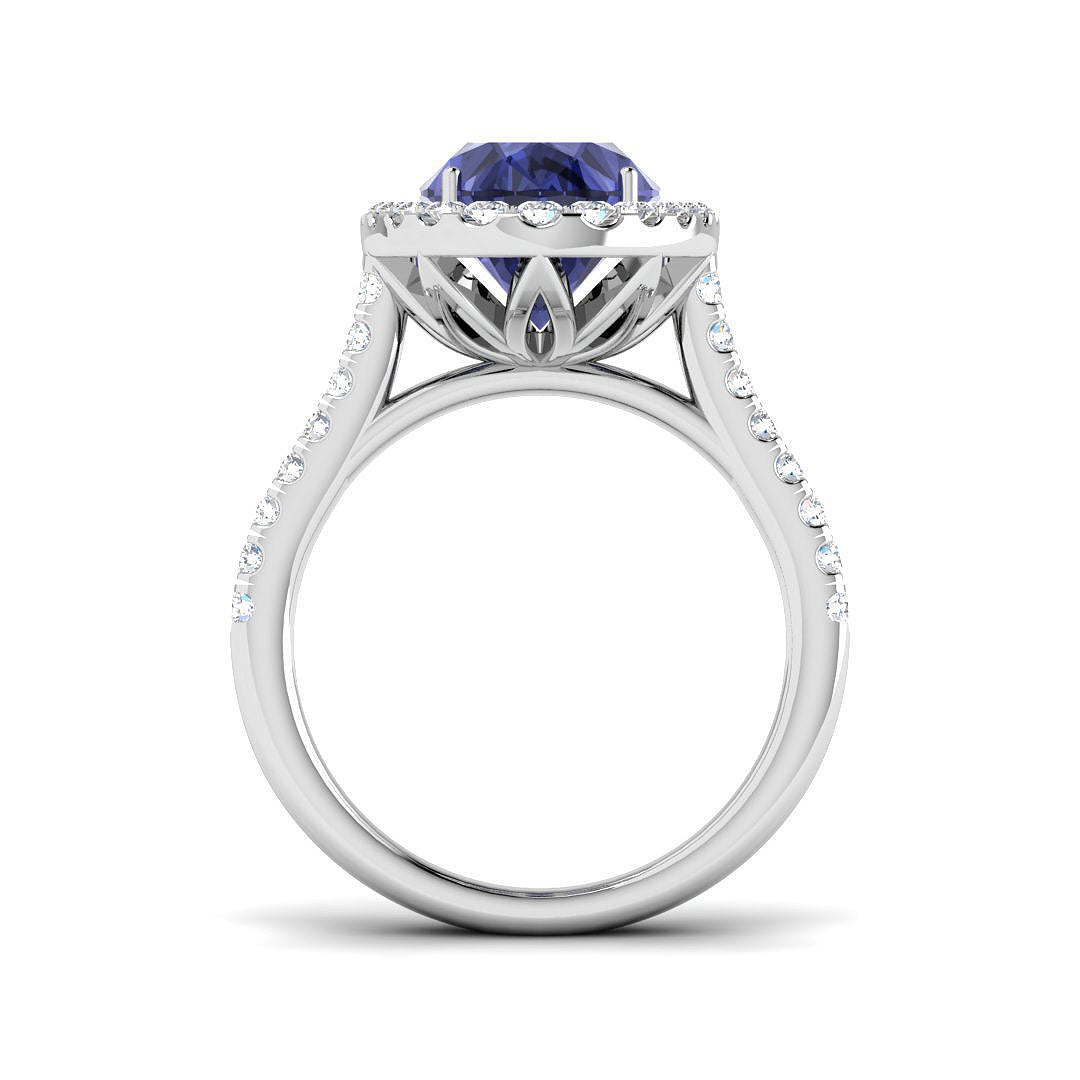 9ct White Gold 4.74ct Tanzanite Ring