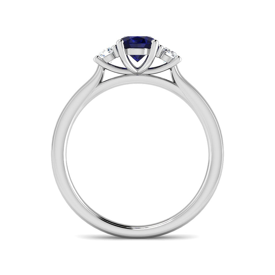 9ct White Gold 1.48ct Blue Sapphire Ring