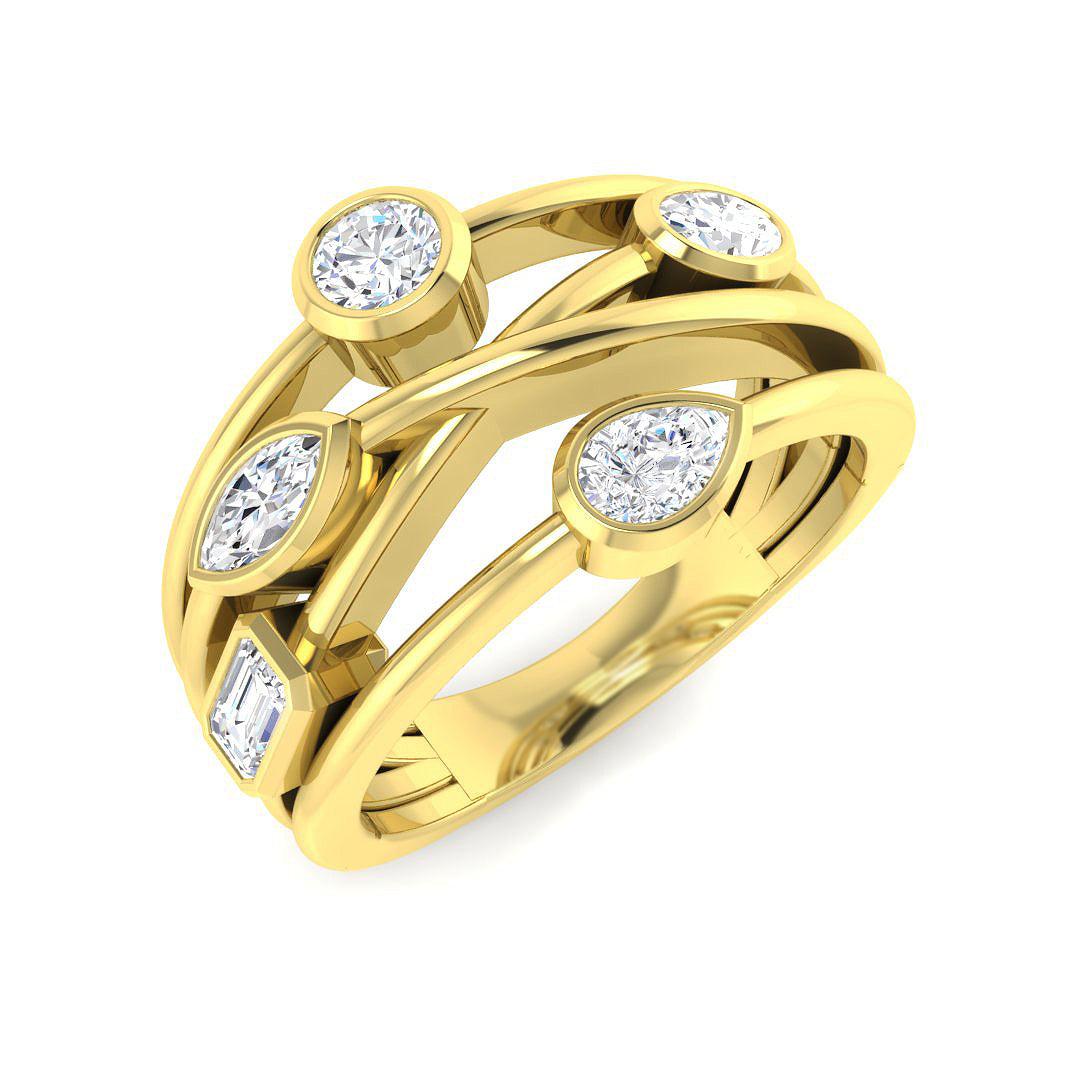 9ct Yellow Gold 0.71ct G SI2 Diamond Ring