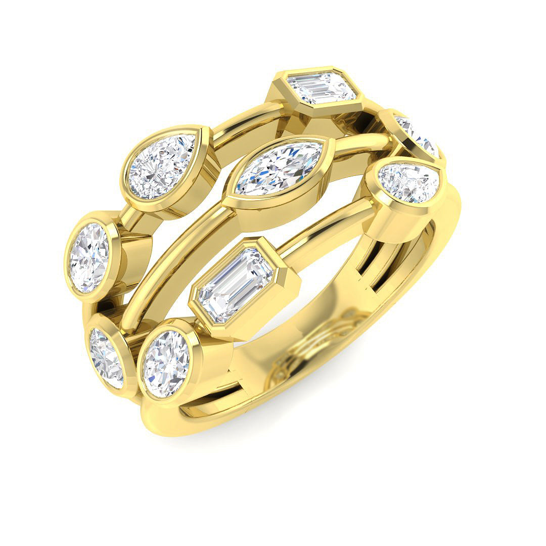 9ct Yellow Gold 1.37ct Diamond Ring