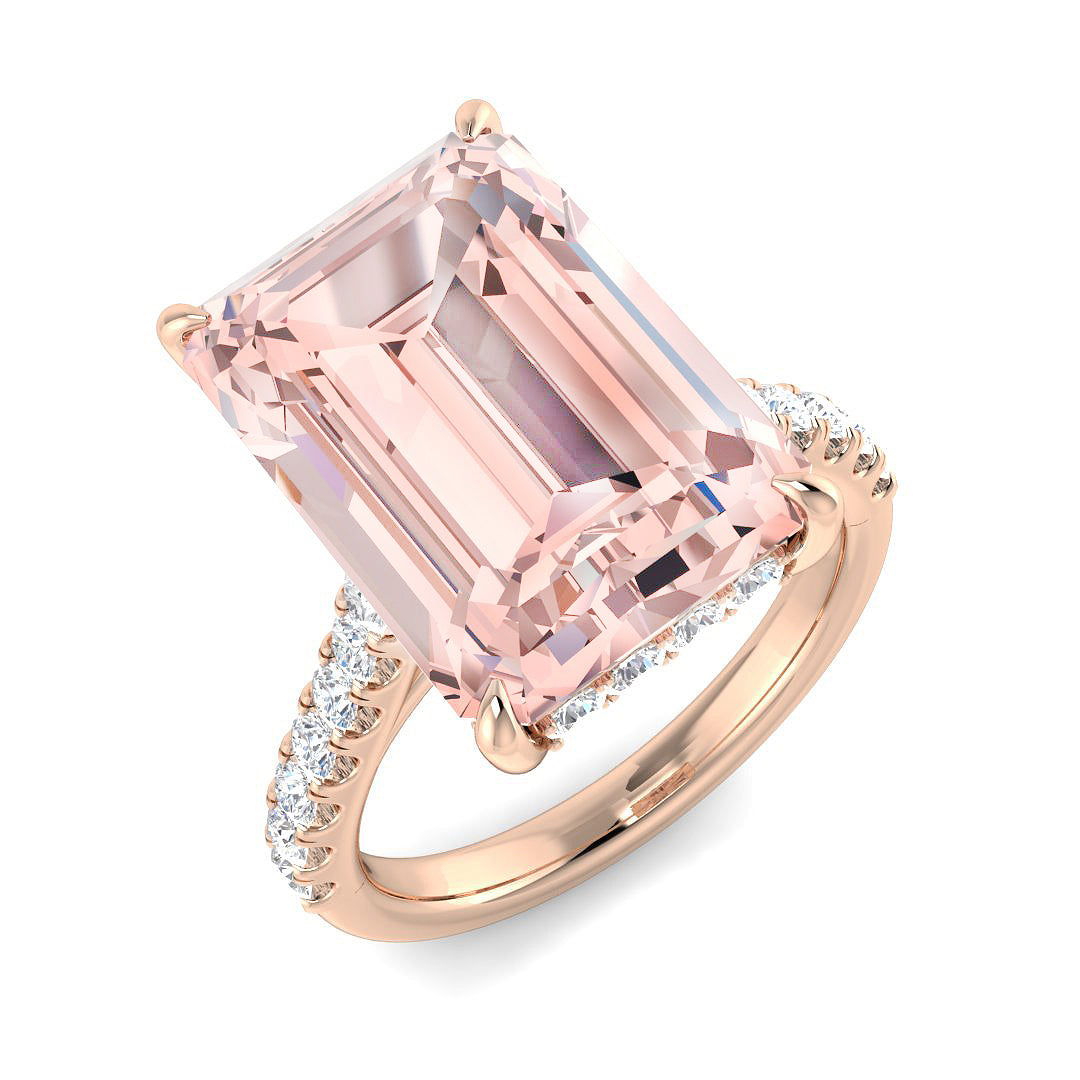 9ct Rose Gold 11.69ct Laboratory Grown Lab Pink Diamond Ring