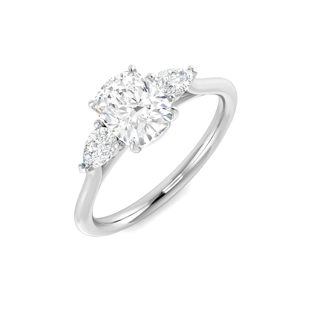 9ct White Gold 1.31ct E VS2 Laboratory Grown CVD Ring
