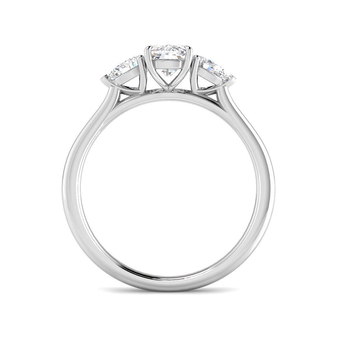 9ct White Gold 1.29ct E VS2 Laboratory Grown CVD Ring