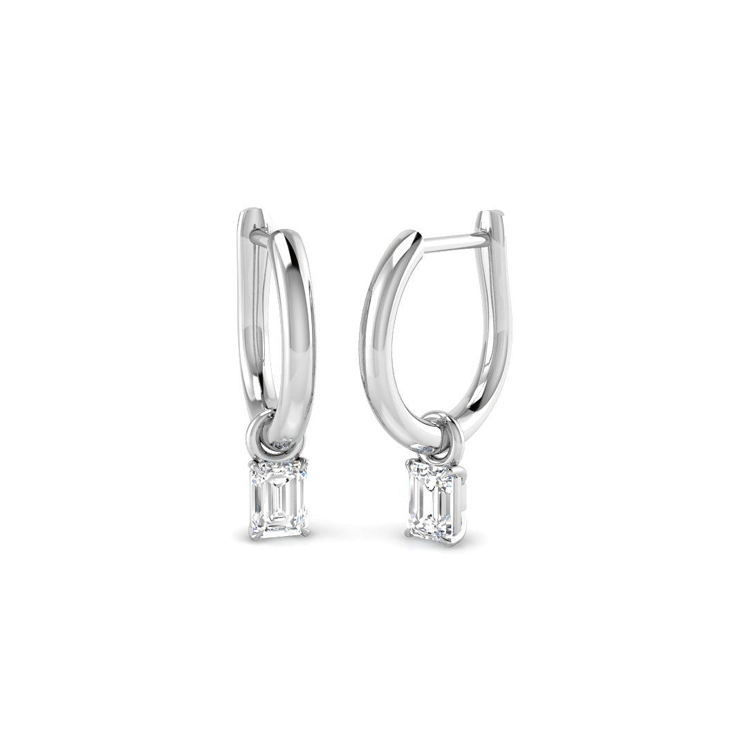 9ct White Gold 0.46ct Laboratory Grown CVD Earrings