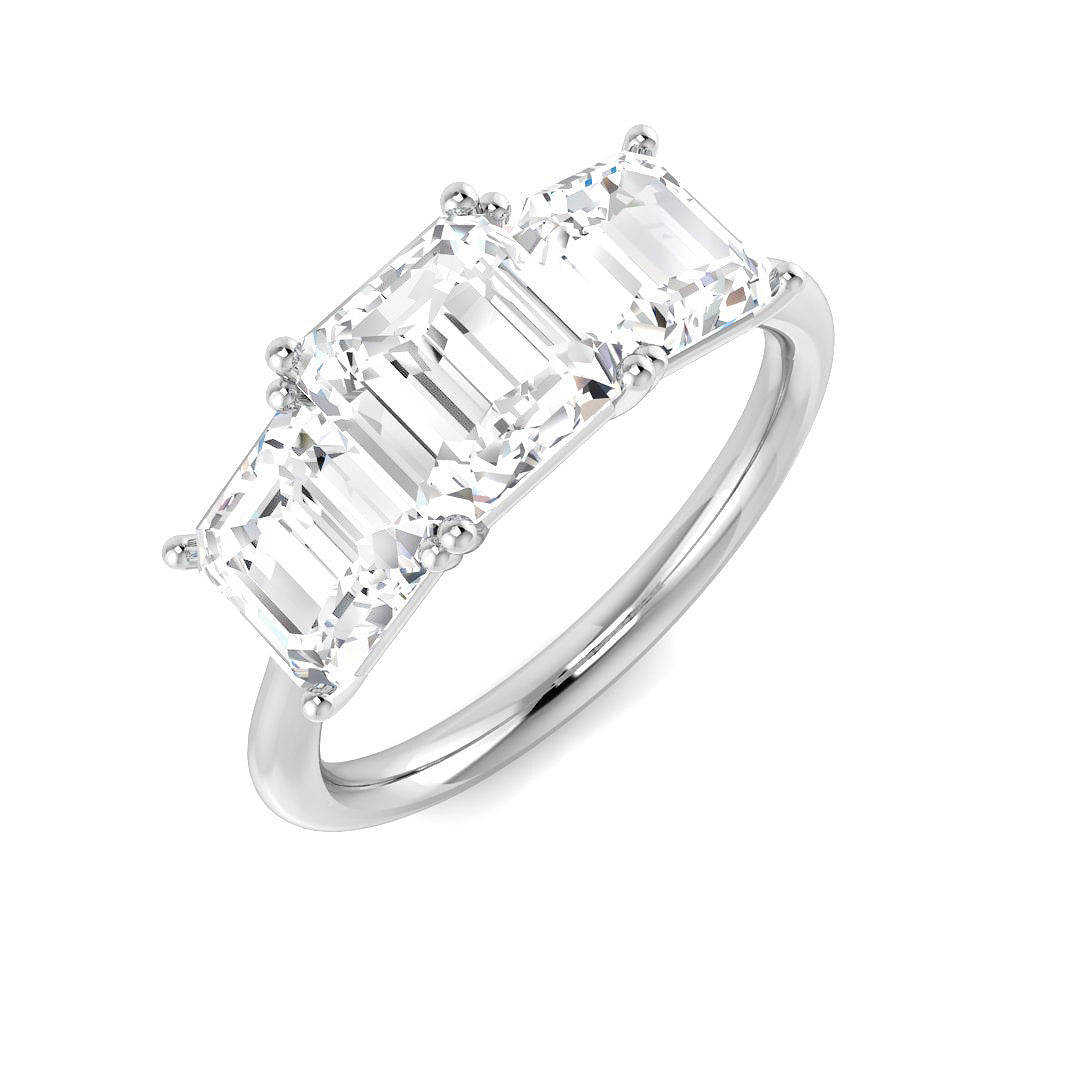 9ct White Gold 3.59ct Laboratory Grown CVD Ring
