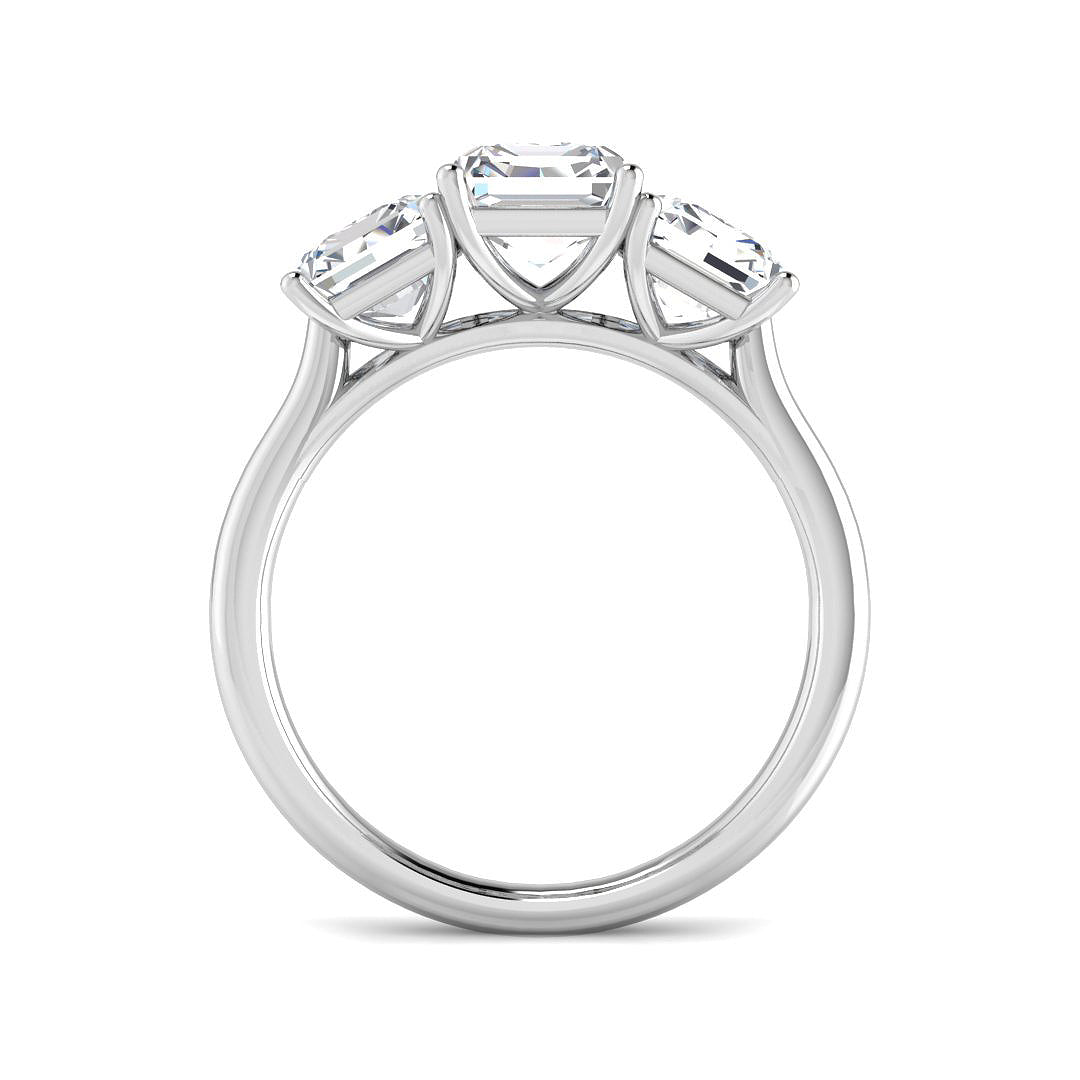 9ct White Gold 3.59ct Laboratory Grown CVD Ring