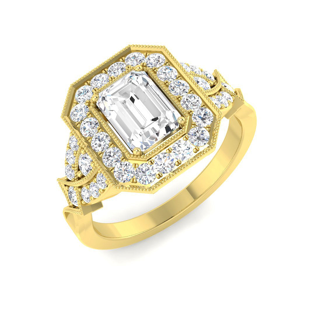 9ct Yellow Gold 1.63ct Laboratory Grown CVD Ring
