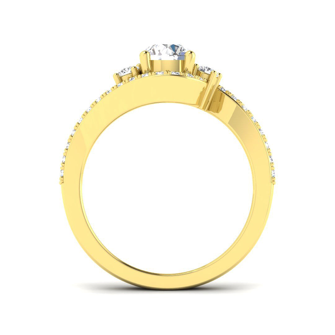 9ct Yellow Gold 1.15ct Laboratory Grown CVD Ring