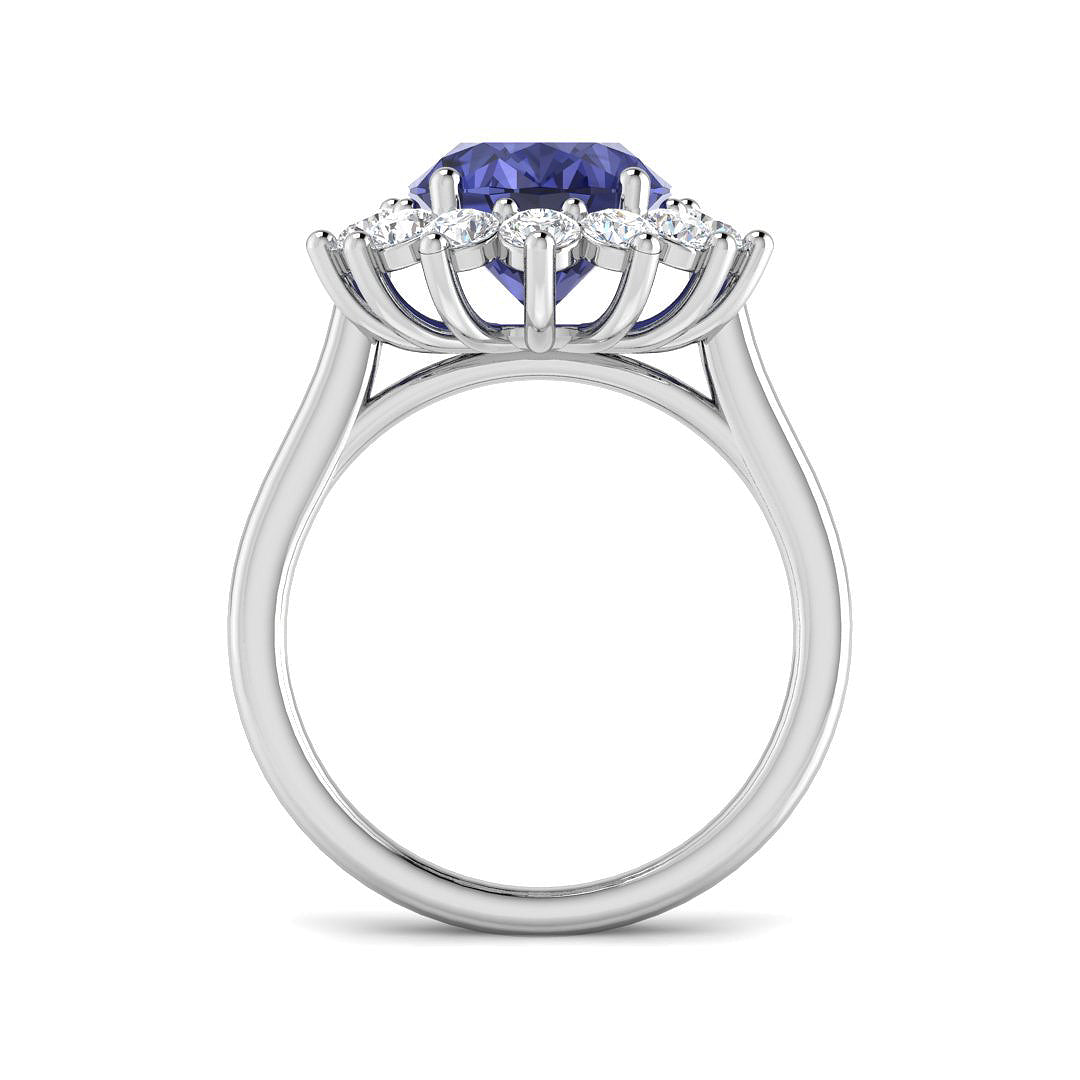 9ct White Gold 4.61ct Tanzanite Ring
