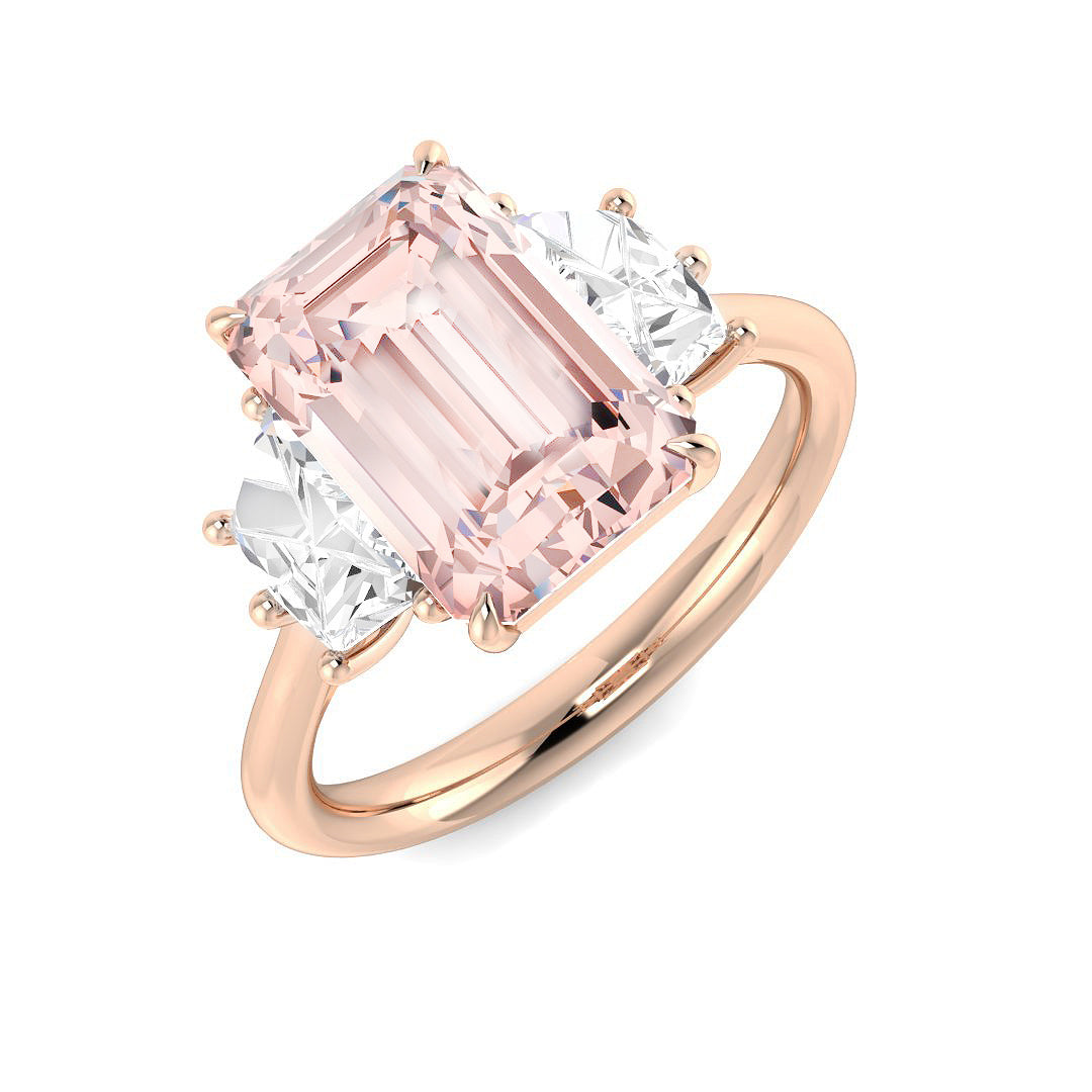 9ct Rose Gold 4.91ct G VS1 Laboratory Grown Lab Pink Diamond Ring