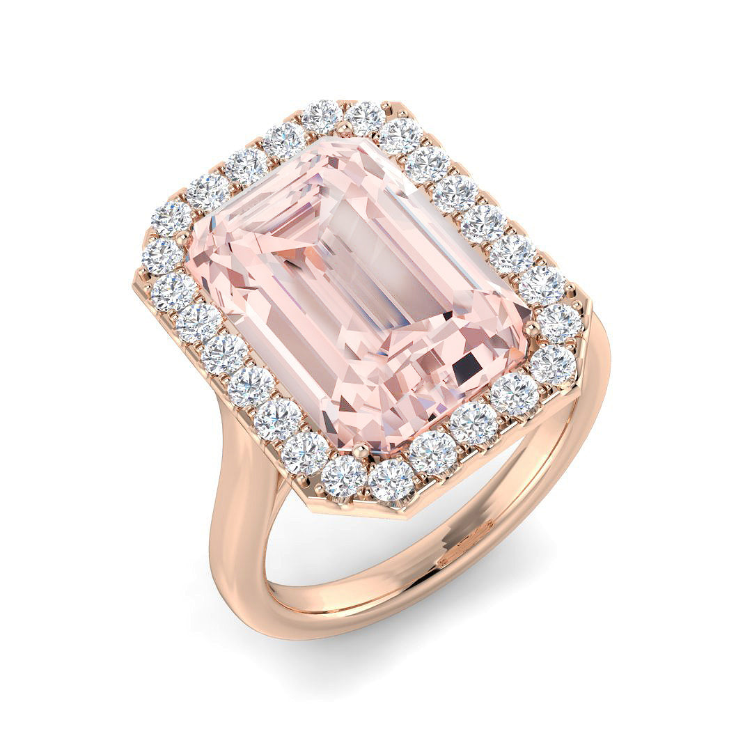 9ct Rose Gold 8.11ct G VS1 Laboratory Grown Lab Pink Diamond Ring