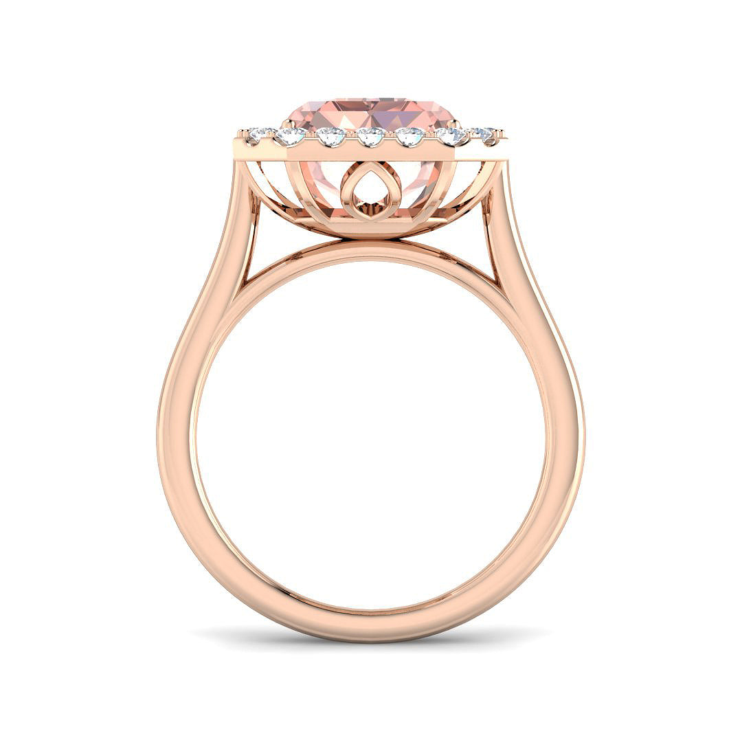9ct Rose Gold 8.11ct G VS1 Laboratory Grown Lab Pink Diamond Ring