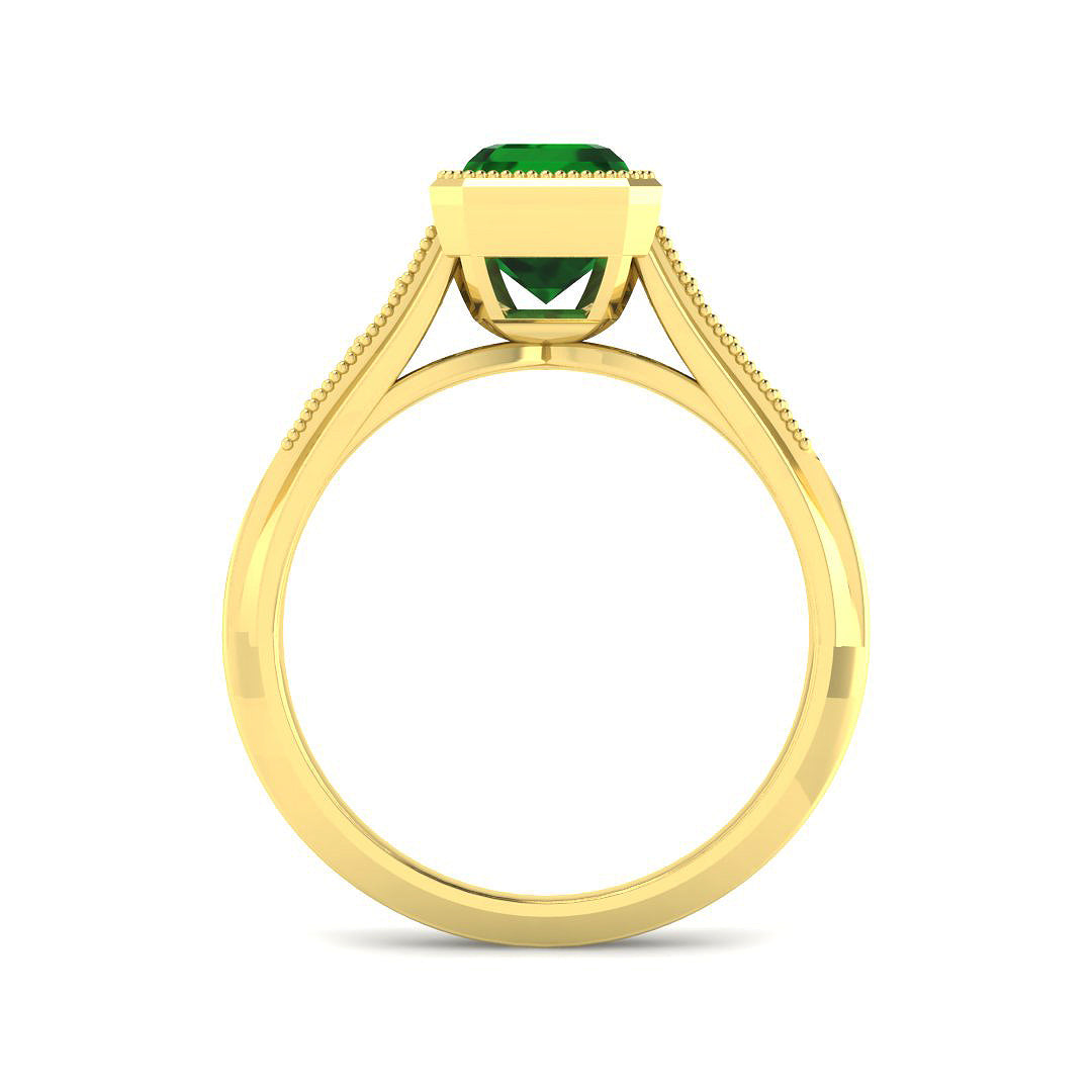 9ct Yellow Gold 1.80ct Emerald Ring