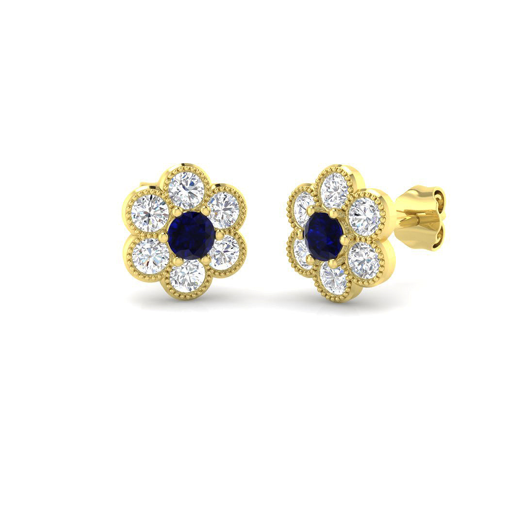 9ct Yellow Gold 1.49ct Emerald Earrings