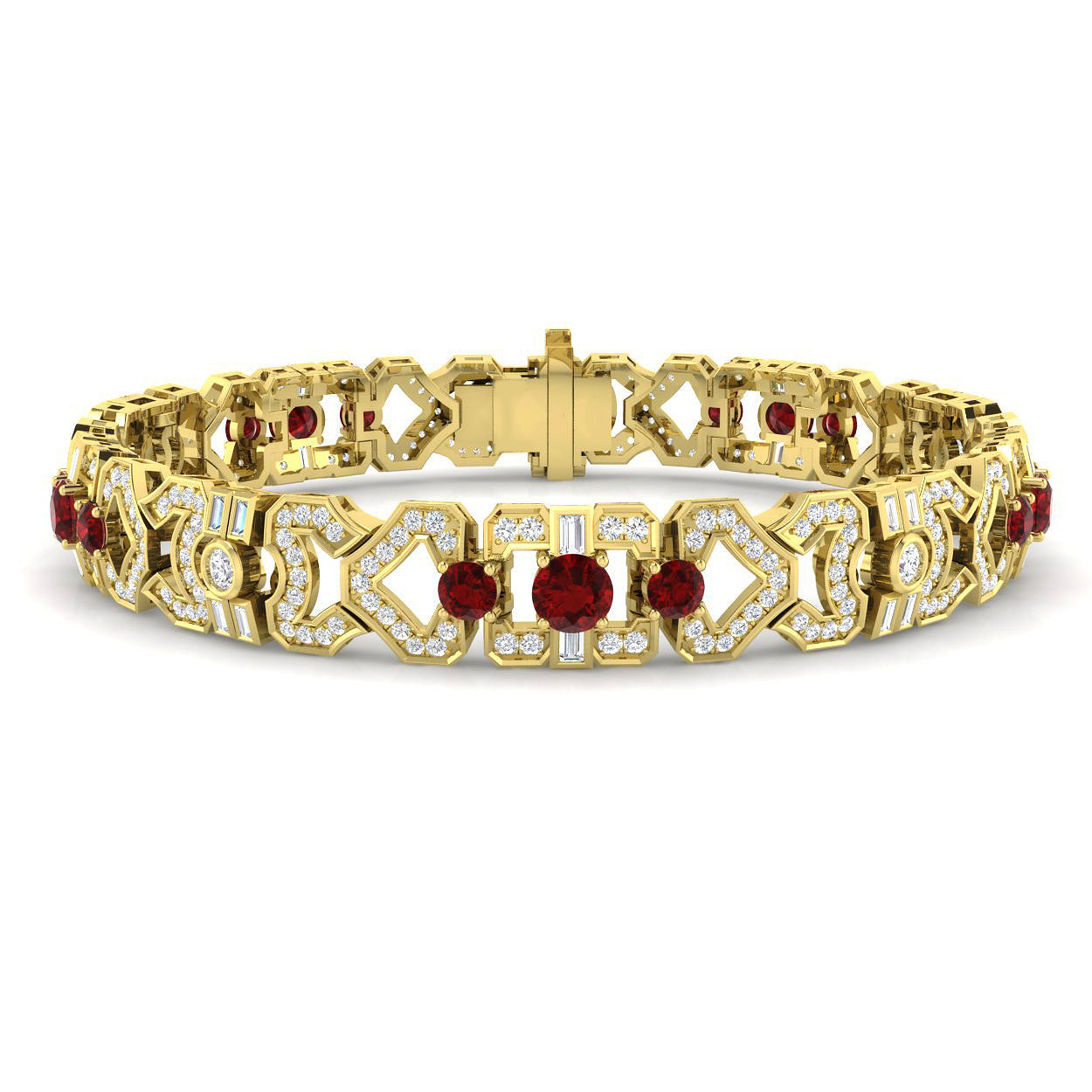 9ct Yellow Gold 5.39ct G SI2 Diamond Bracelet
