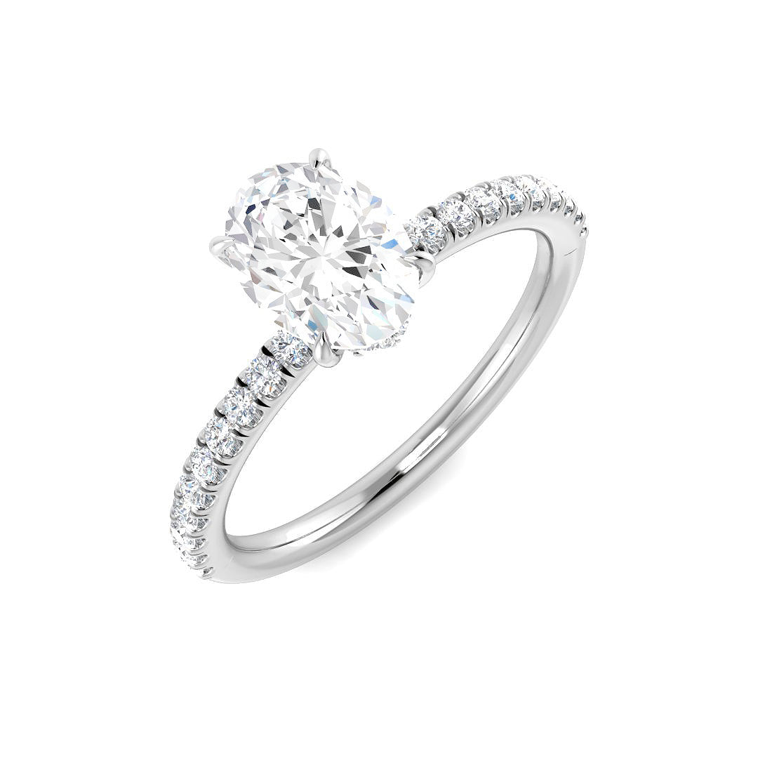 9ct White Gold 1.24ct E VS2 Laboratory Grown CVD Ring