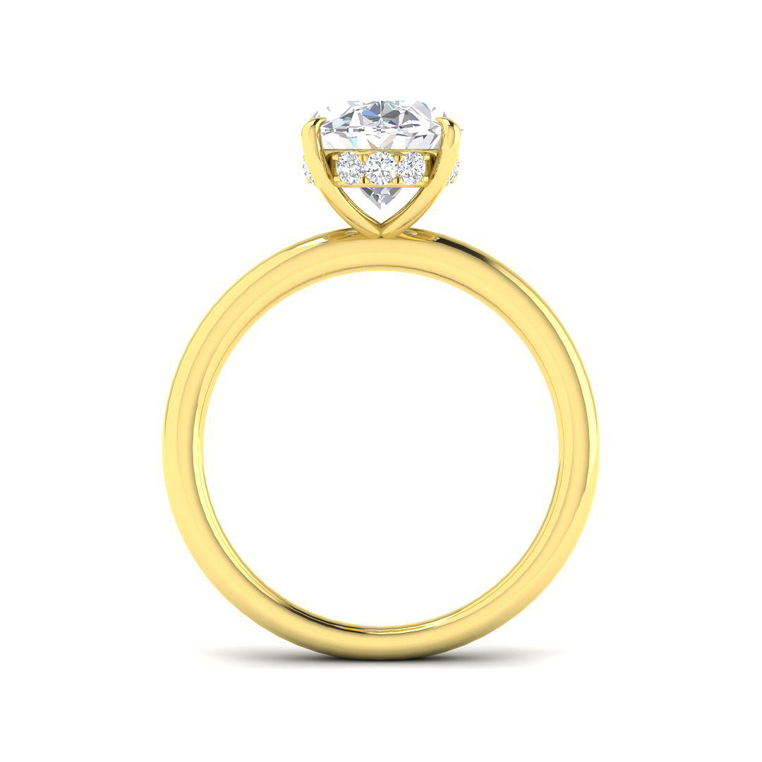 9ct Yellow Gold 3.15ct E VS2 Laboratory Grown CVD Ring