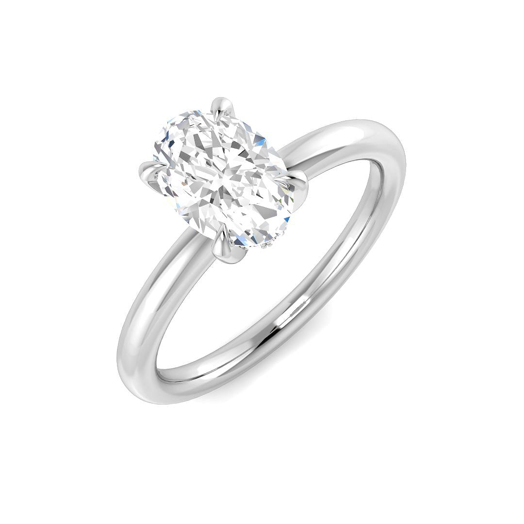 9ct White Gold 1.08ct E VS2 Laboratory Grown CVD Ring