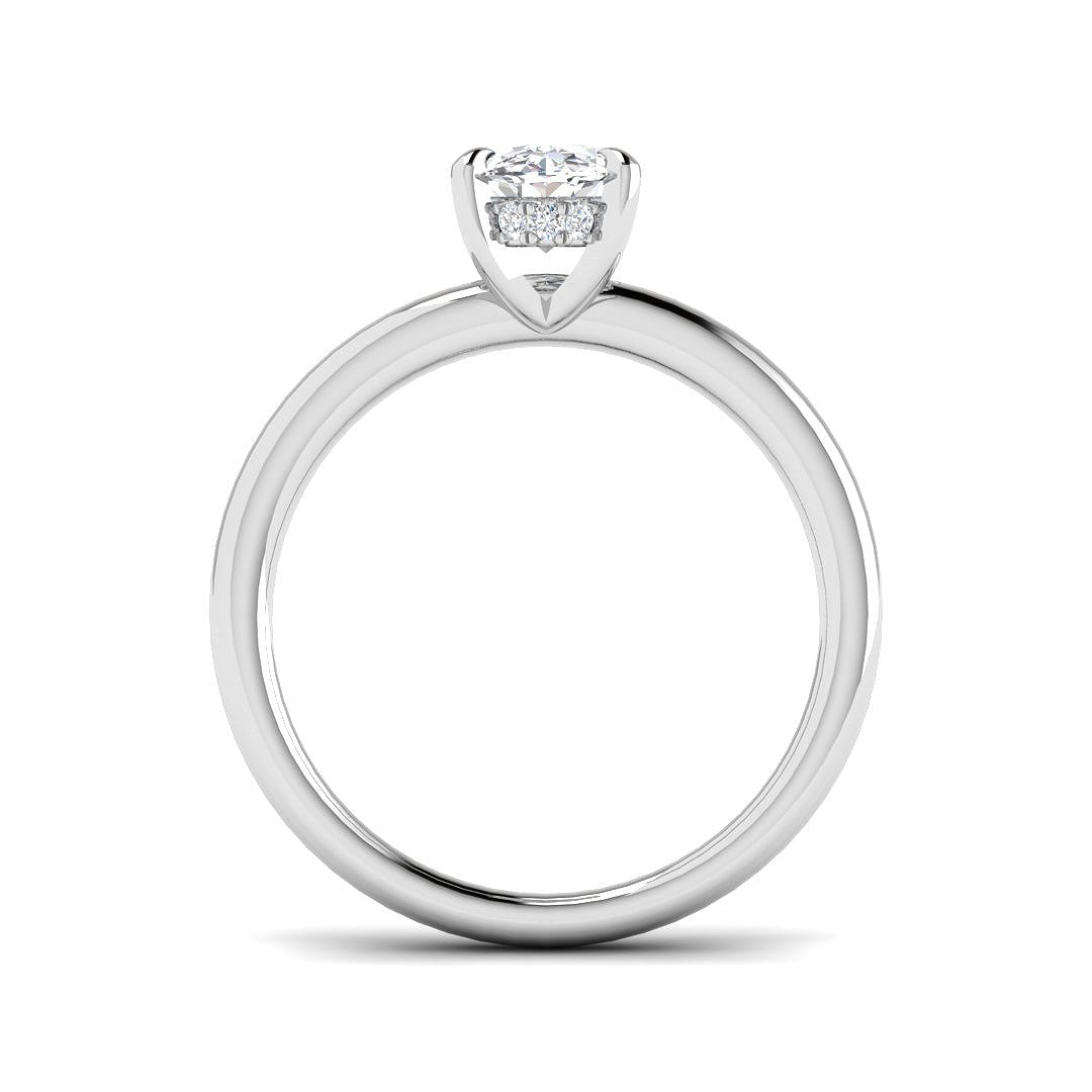 9ct White Gold 1.08ct E VS2 Laboratory Grown CVD Ring