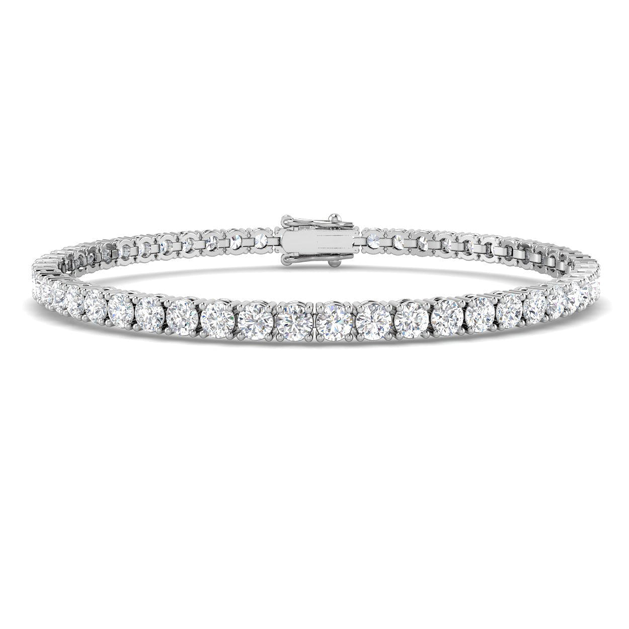 9ct White Gold 6.50ct Laboratory Grown CVD Bracelet