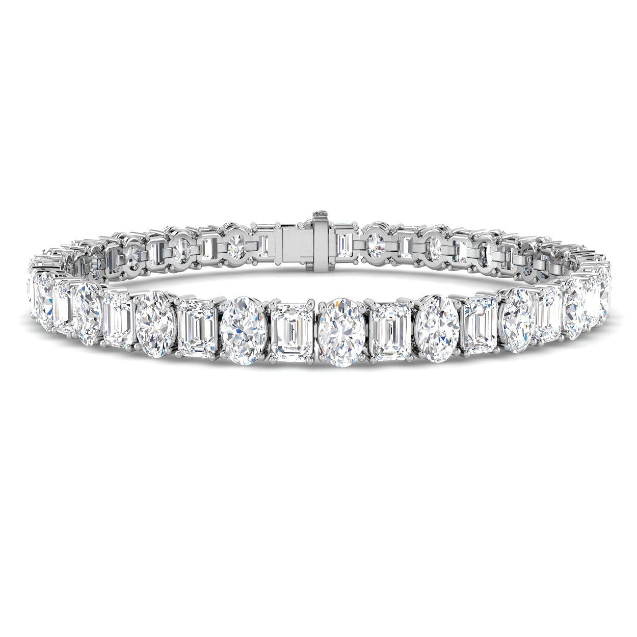 9ct White Gold 17.40ct Laboratory Grown CVD Bracelet