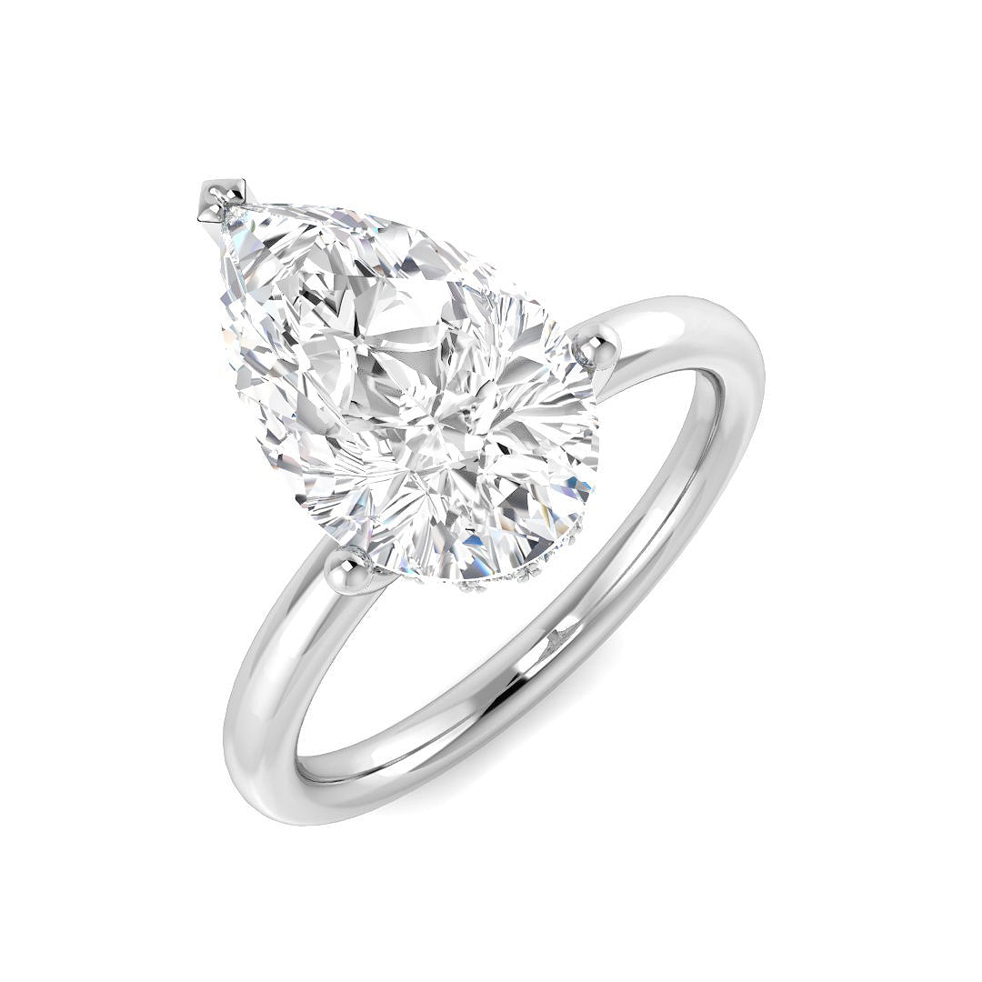 Platinum 3.19ct E VS2 Laboratory Grown CVD Ring