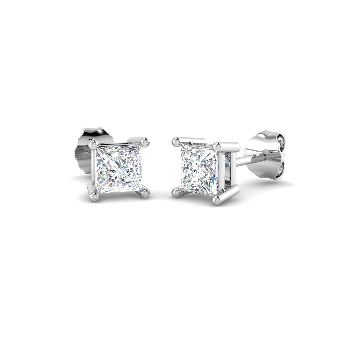 9ct White Gold 1.02ct Laboratory Grown CVD Earrings