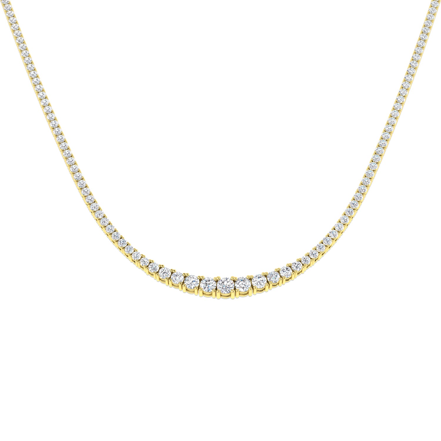 9ct Yellow Gold 7.98ct Laboratory Grown CVD Necklace