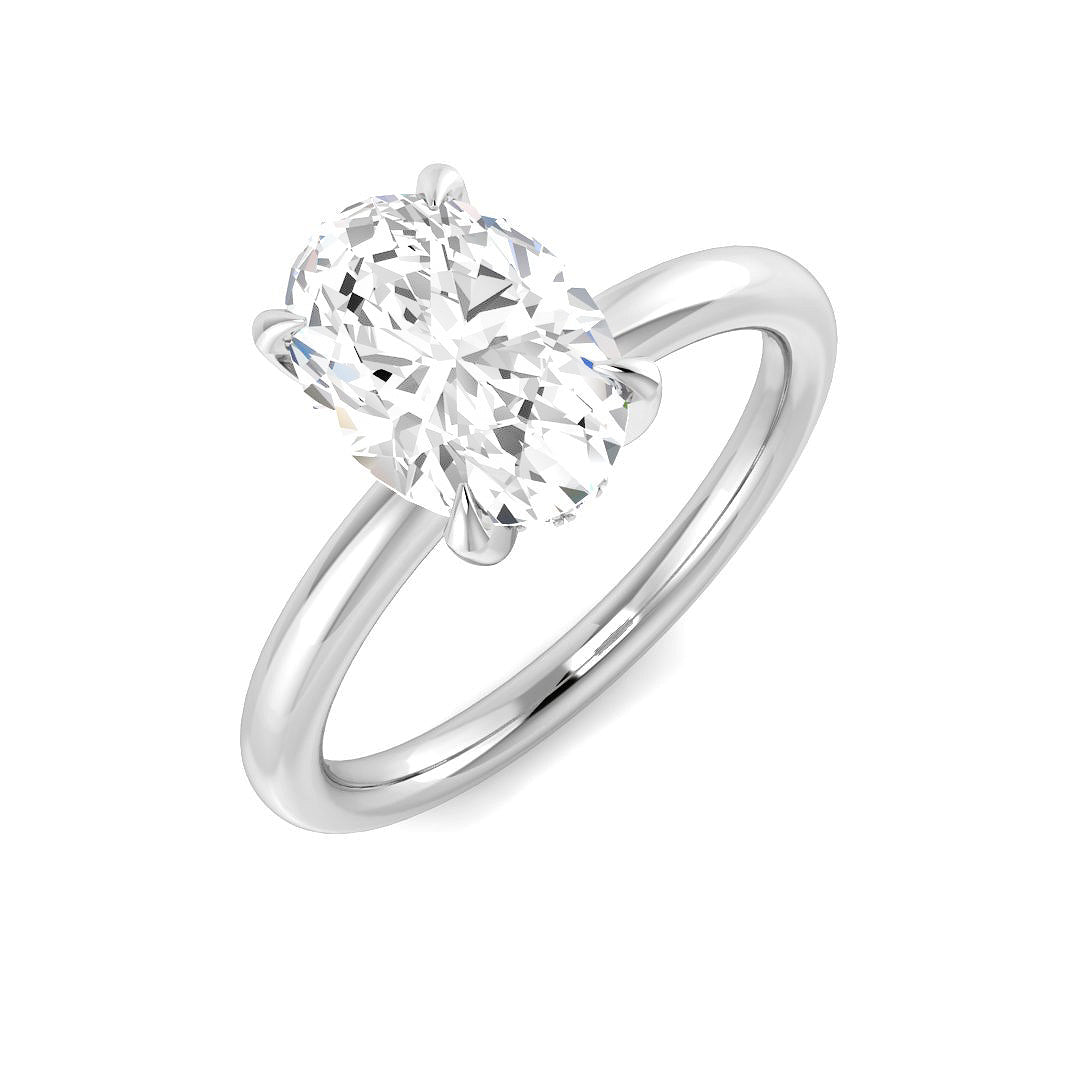 9ct White Gold 2.08ct E VS2 Laboratory Grown CVD Ring