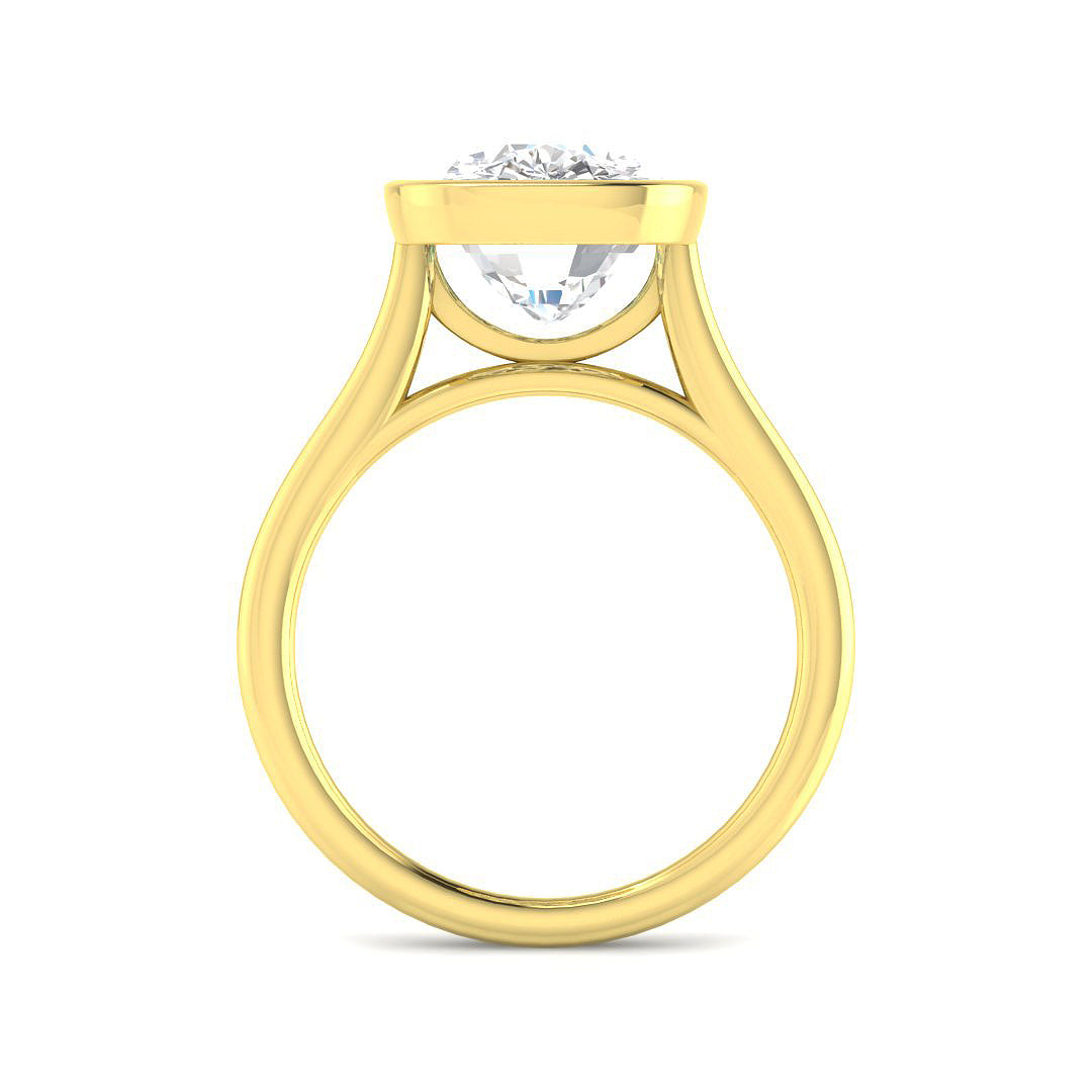 9ct Yellow Gold 5.03ct E VS1 Laboratory Grown CVD Ring