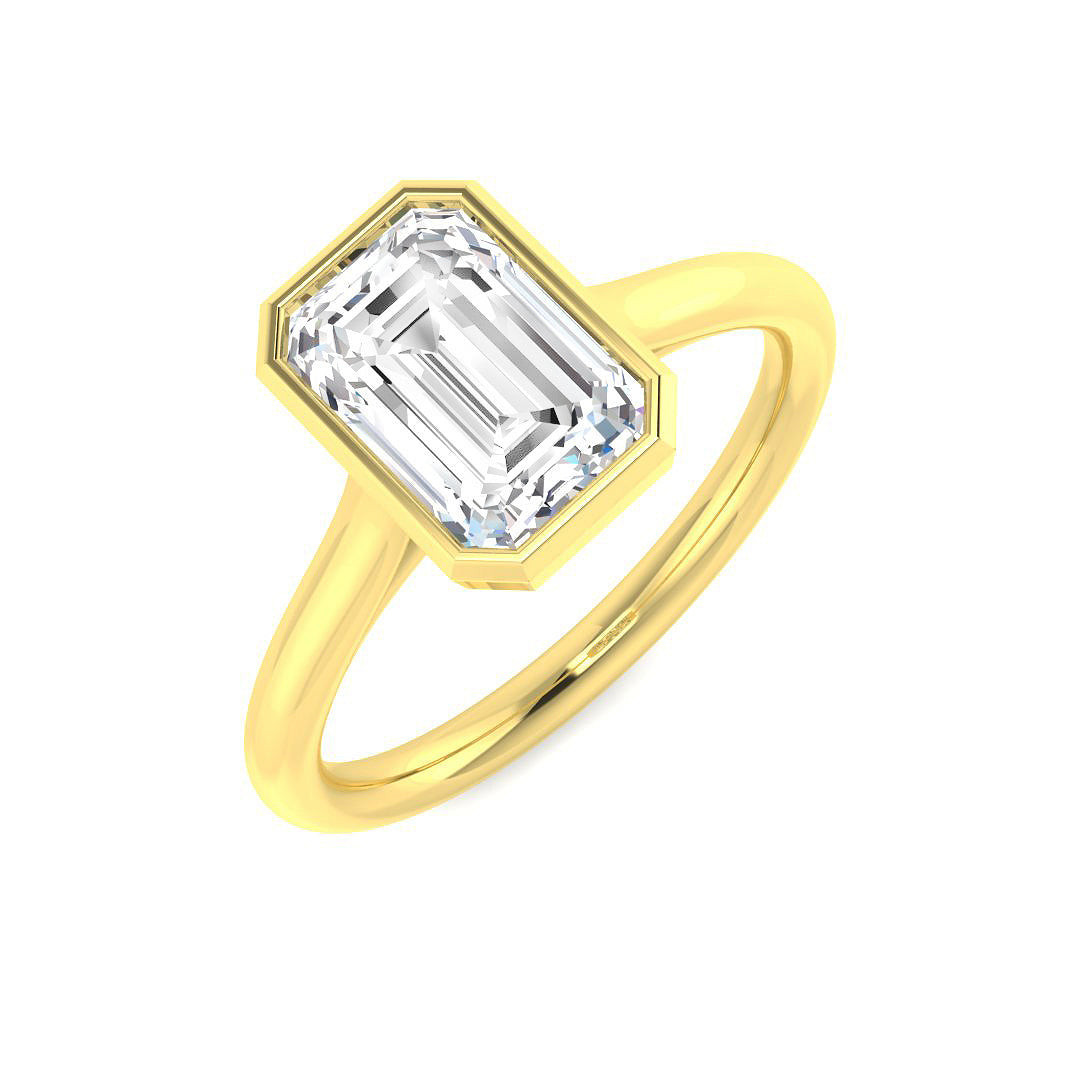 9ct Yellow Gold 2.00ct D VS2 Laboratory Grown CVD Ring