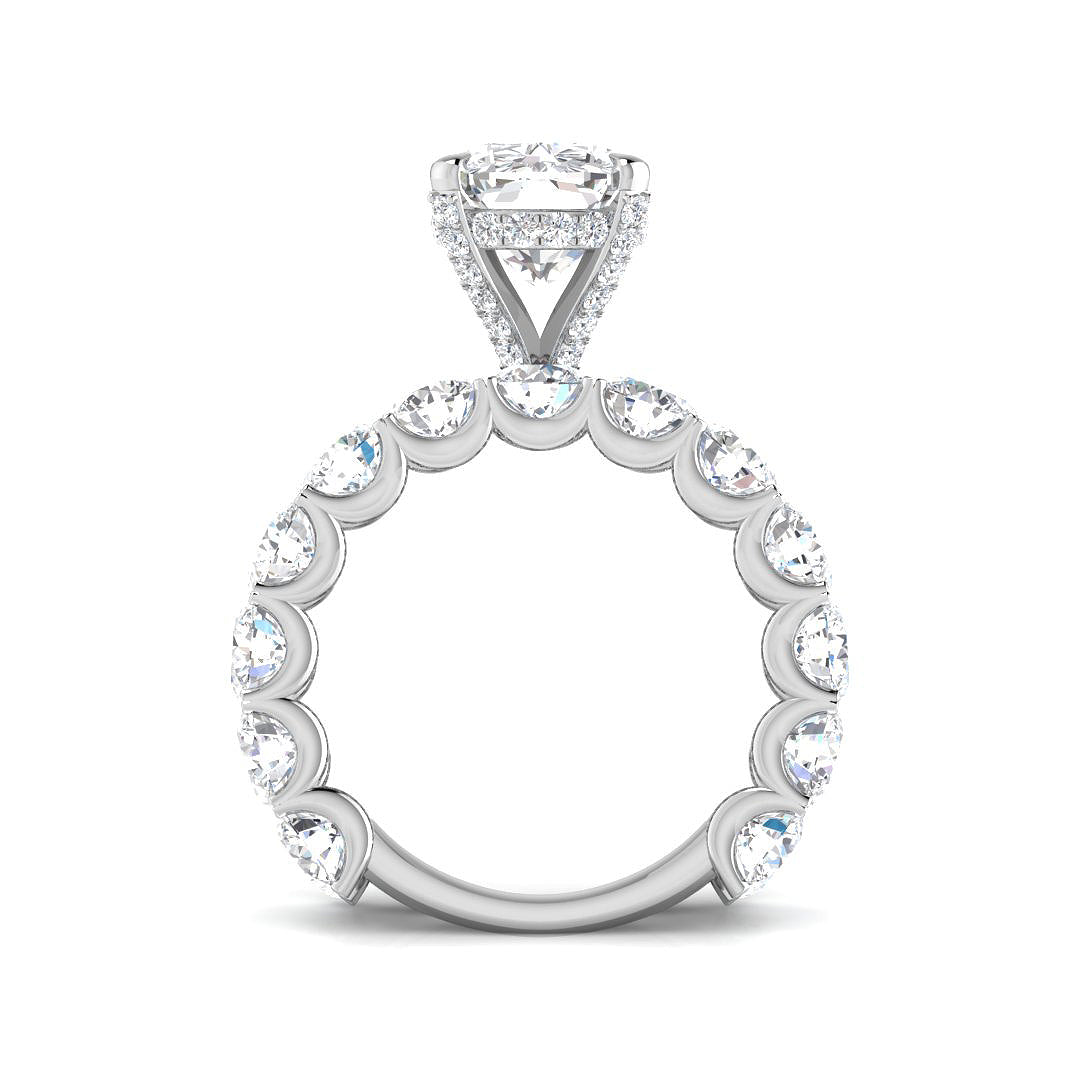 9ct White Gold 11.24ct E SI1 Laboratory Grown CVD Ring
