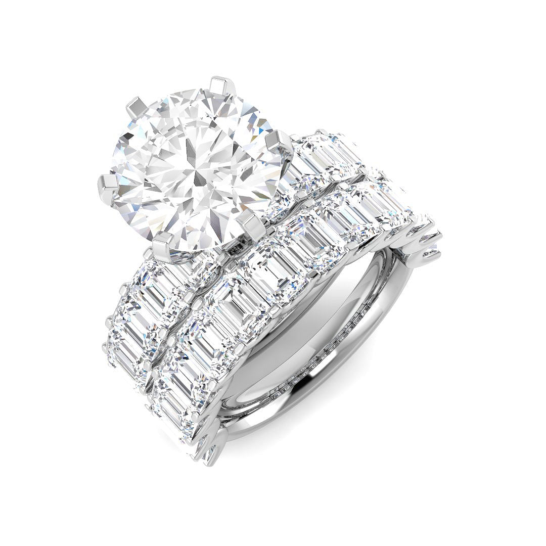9ct White Gold 8.57ct E VS2 Laboratory Grown CVD Ring