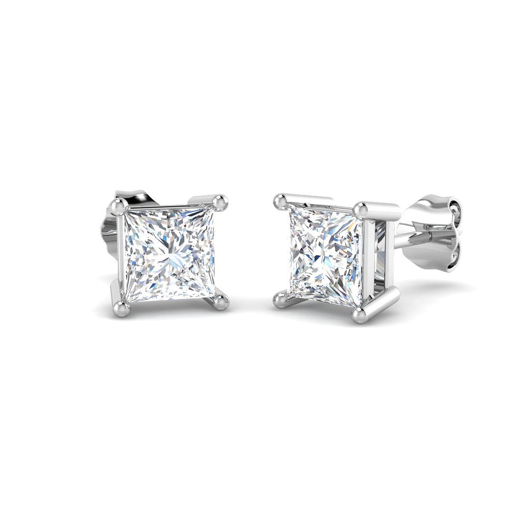 9ct White Gold 2.04ct E VS2 Laboratory Grown CVD Earrings