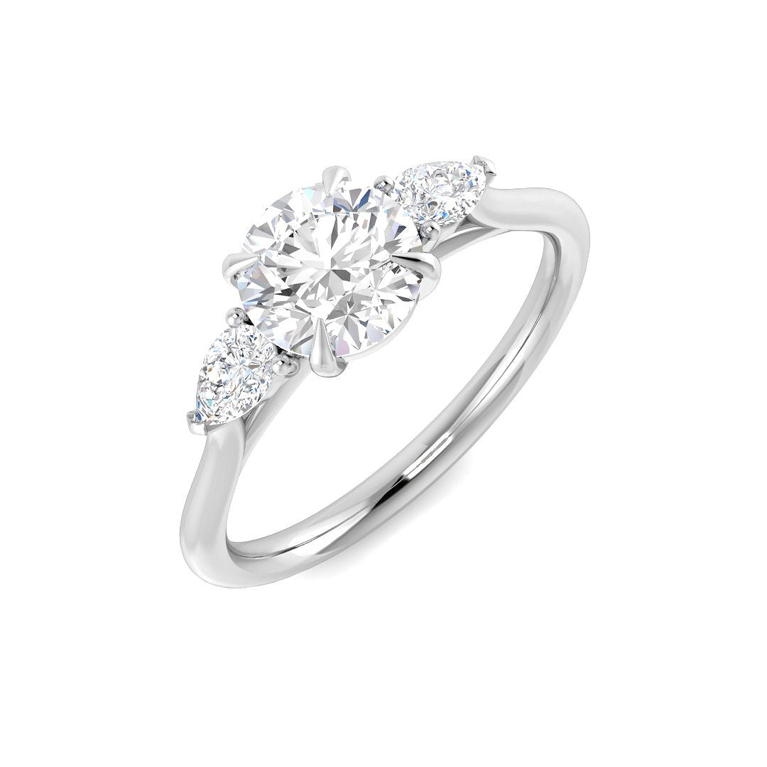 9ct White Gold 1.23ct D VS2 Laboratory Grown CVD Ring