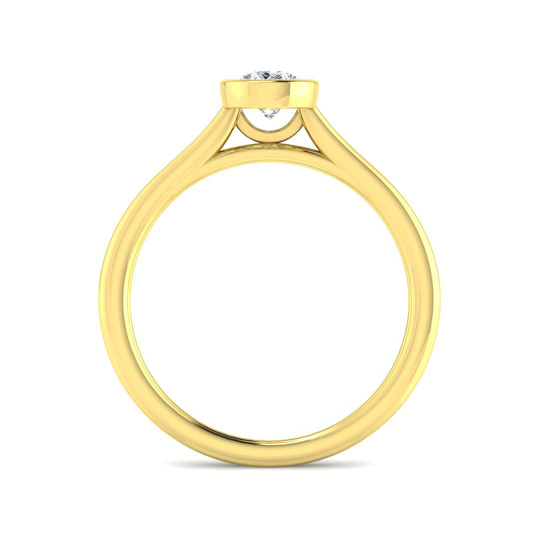 9ct Yellow Gold 0.55ct D VS1 Laboratory Grown CVD Ring