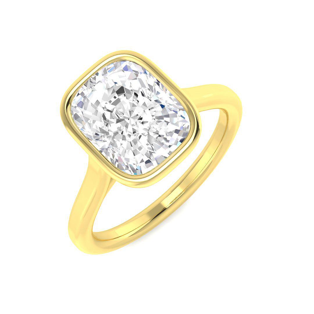 9ct Yellow Gold 3.03ct E VS2 Laboratory Grown CVD Ring