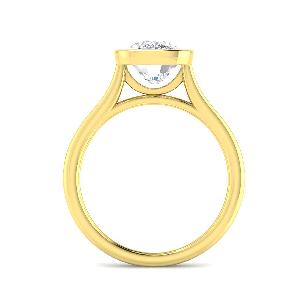 9ct Yellow Gold 3.03ct E VS2 Laboratory Grown CVD Ring